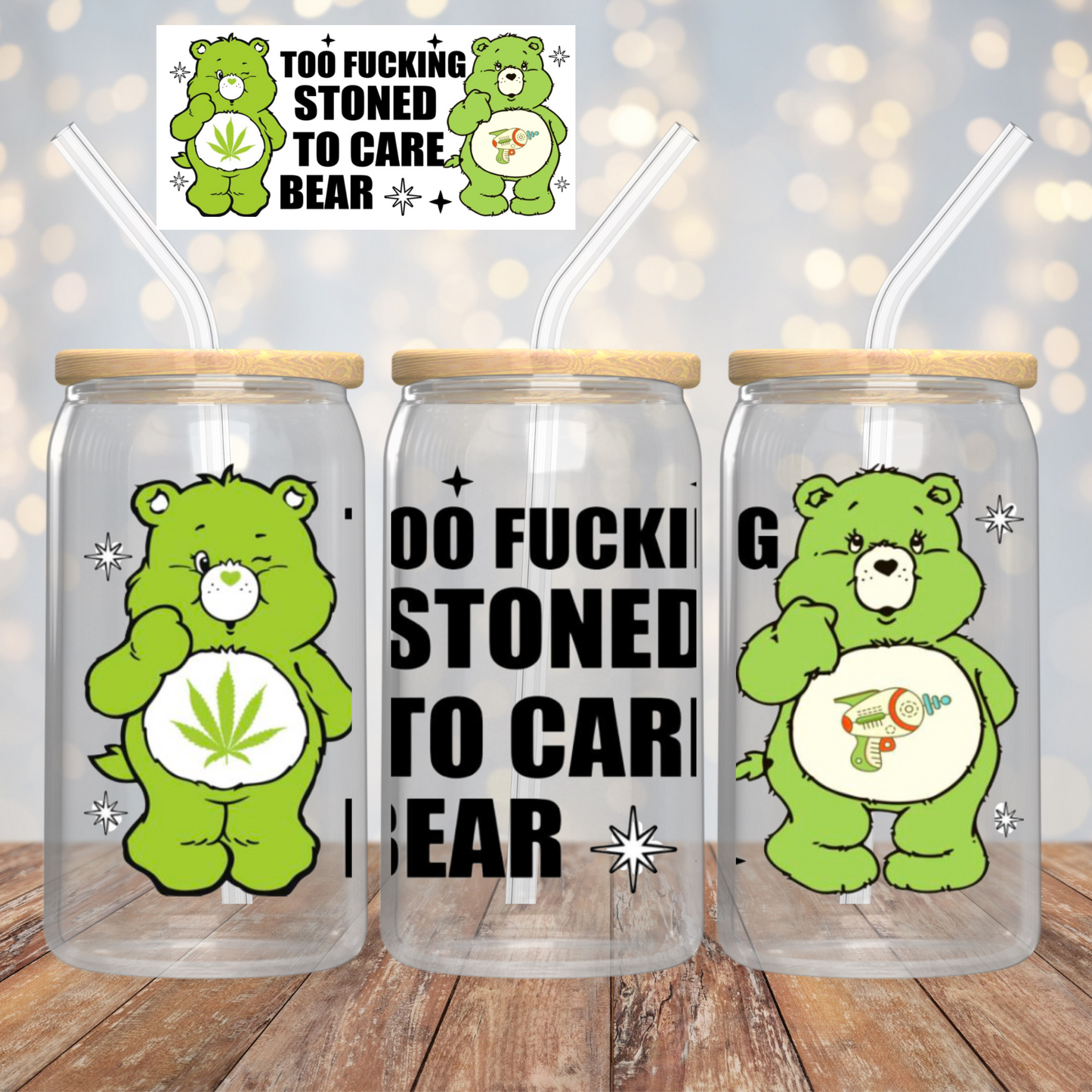 "Too Fucking Stone to Care Bear"