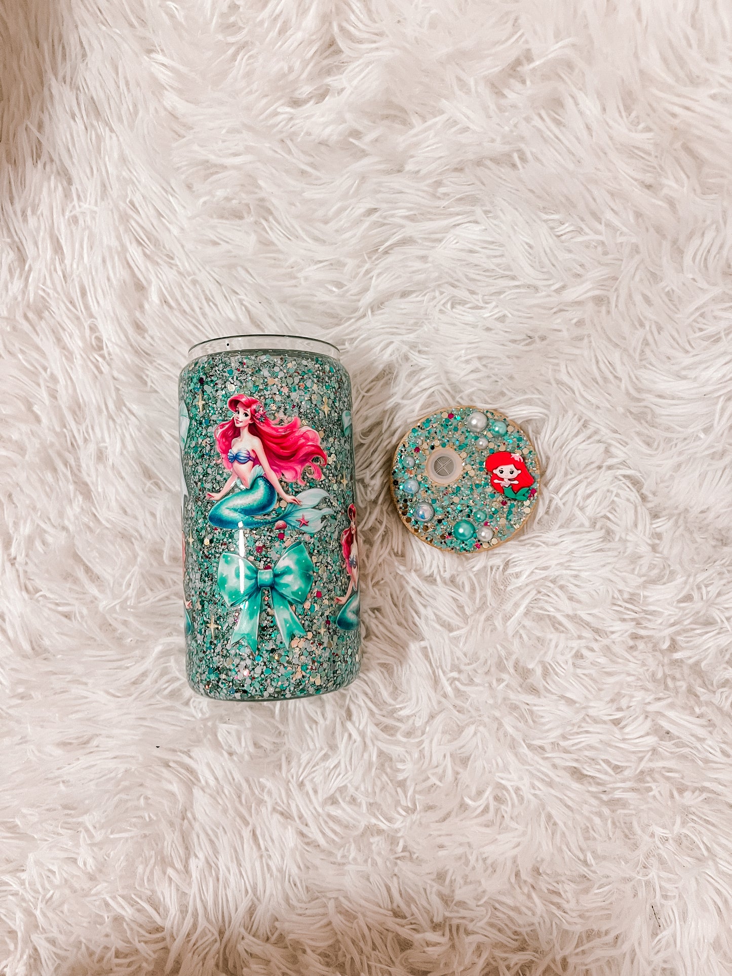 16oz Ariel Snowglobe Cup/ Mermaid/Under the Sea/Little Mermaid